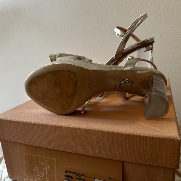 Never Worn Silver Miu Miu with Transparent Heels - Picture 2 of 6